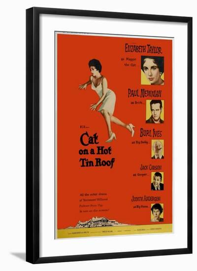 Cat on a Hot Tin Roof, 1958-null-Framed Art Print