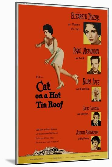 Cat on a Hot Tin Roof, 1958-null-Mounted Art Print