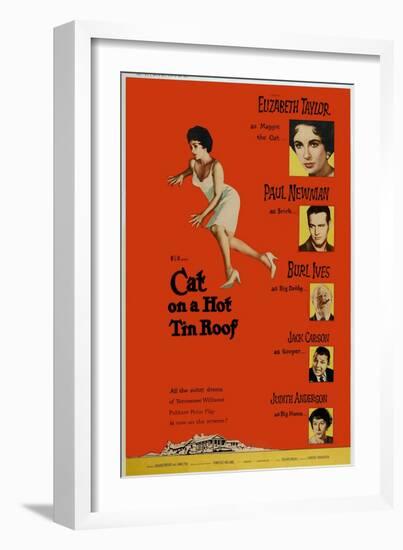 Cat on a Hot Tin Roof, 1958-null-Framed Art Print