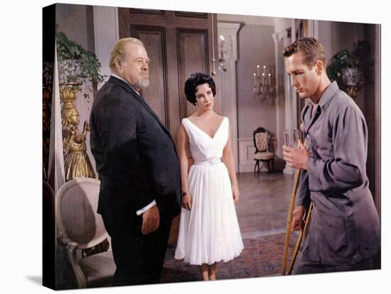 Cat on a Hot Tin Roof, Burl Ives, Elizabeth Taylor, Paul Newman, 1958-null-Stretched Canvas