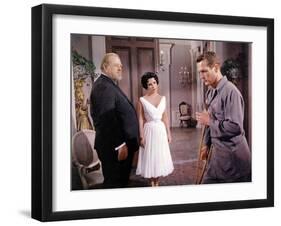 Cat on a Hot Tin Roof, Burl Ives, Elizabeth Taylor, Paul Newman, 1958-null-Framed Photo