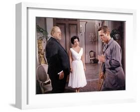 Cat on a Hot Tin Roof, Burl Ives, Elizabeth Taylor, Paul Newman, 1958-null-Framed Photo