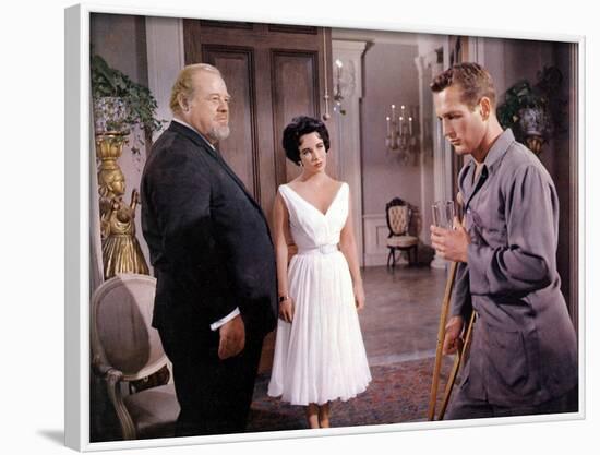 Cat on a Hot Tin Roof, Burl Ives, Elizabeth Taylor, Paul Newman, 1958-null-Framed Photo