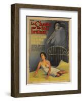 Cat on a Hot Tin Roof, French Movie Poster, 1958-null-Framed Art Print