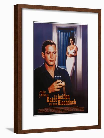 Cat on a Hot Tin Roof, German Movie Poster, 1958-null-Framed Art Print