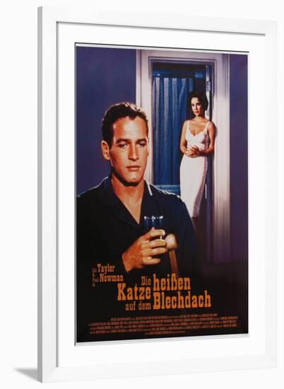 Cat on a Hot Tin Roof, German Movie Poster, 1958-null-Framed Art Print