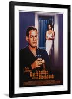 Cat on a Hot Tin Roof, German Movie Poster, 1958-null-Framed Art Print