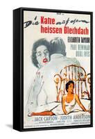 Cat on a Hot Tin Roof, German Movie Poster, 1958-null-Framed Stretched Canvas