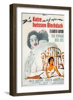 Cat on a Hot Tin Roof, German Movie Poster, 1958-null-Framed Art Print