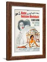 Cat on a Hot Tin Roof, German Movie Poster, 1958-null-Framed Art Print