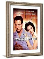 Cat on a Hot Tin Roof, Greek Movie Poster, 1958-null-Framed Art Print