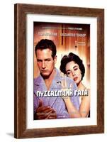 Cat on a Hot Tin Roof, Greek Movie Poster, 1958-null-Framed Art Print