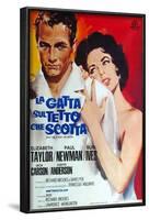 Cat on a Hot Tin Roof, Italian Movie Poster, 1958-null-Framed Art Print