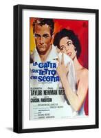 Cat on a Hot Tin Roof, Italian Movie Poster, 1958-null-Framed Art Print