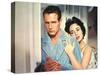 Cat on a Hot Tin Roof, Paul Newman, Elizabeth Taylor, 1958-null-Stretched Canvas