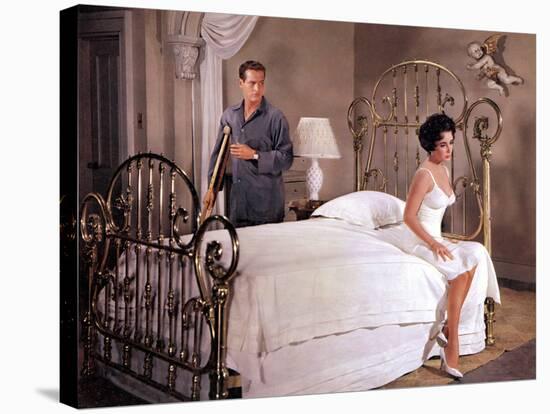 Cat on a Hot Tin Roof, Paul Newman, Elizabeth Taylor, 1958-null-Stretched Canvas