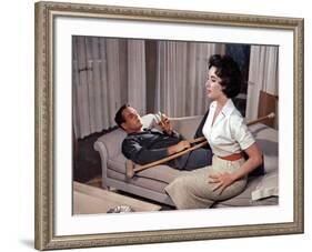 Cat on a Hot Tin Roof, Paul Newman, Elizabeth Taylor, 1958-null-Framed Photo