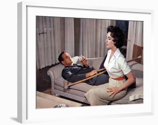 Cat on a Hot Tin Roof, Paul Newman, Elizabeth Taylor, 1958-null-Framed Photo