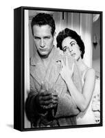 Cat on a Hot Tin Roof, Paul Newman, Elizabeth Taylor, 1958-null-Framed Stretched Canvas