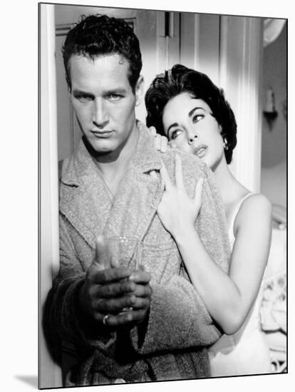 Cat on a Hot Tin Roof, Paul Newman, Elizabeth Taylor, 1958-null-Mounted Photo