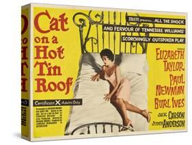 Cat on a Hot Tin Roof, UK Movie Poster, 1958-null-Stretched Canvas
