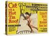 Cat on a Hot Tin Roof, UK Movie Poster, 1958-null-Stretched Canvas