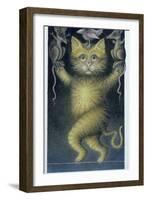 Cat on a Tightrope, Balancing with Bird and Mice-Wayne Anderson-Framed Giclee Print