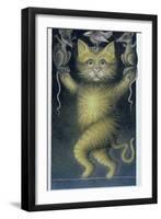 Cat on a Tightrope, Balancing with Bird and Mice-Wayne Anderson-Framed Giclee Print