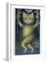Cat on a Tightrope, Balancing with Bird and Mice-Wayne Anderson-Framed Giclee Print