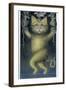 Cat on a Tightrope, Balancing with Bird and Mice-Wayne Anderson-Framed Giclee Print