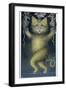 Cat on a Tightrope, Balancing with Bird and Mice-Wayne Anderson-Framed Premium Giclee Print