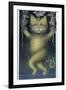 Cat on a Tightrope, Balancing with Bird and Mice-Wayne Anderson-Framed Giclee Print