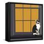Cat on a Window Sill I-Emily Kalina-Framed Stretched Canvas