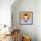 Cat On Morrocan Tiles-Claire Huntley-Framed Giclee Print displayed on a wall