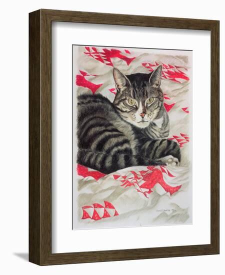 Cat on Quilt-Anne Robinson-Framed Giclee Print