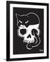 Cat On Skull-Emily the Strange-Framed Premium Giclee Print