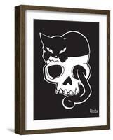 Cat On Skull-Emily the Strange-Framed Poster