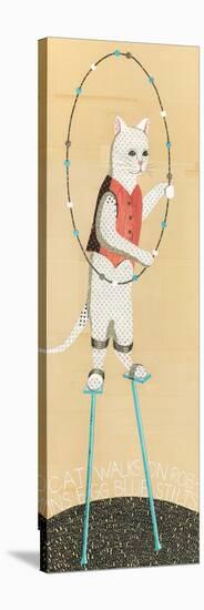 Cat on Stilts-Judy Verhoeven-Stretched Canvas