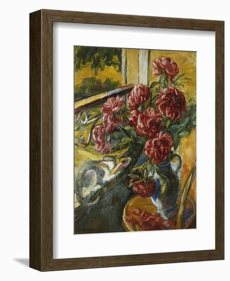 Cat on the Edge of the Window-Nicolas Alexandrovitch Tarkhoff-Framed Giclee Print