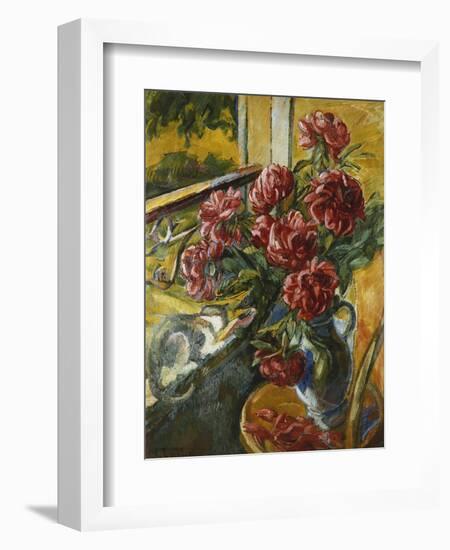 Cat on the Edge of the Window-Nicolas Alexandrovitch Tarkhoff-Framed Giclee Print