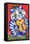 Cat on the Fiddle-Louis Wain-Framed Stretched Canvas