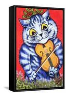 Cat on the Fiddle-Louis Wain-Framed Stretched Canvas