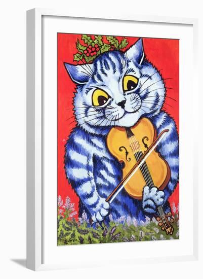 Cat on the Fiddle-Louis Wain-Framed Giclee Print