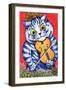 Cat on the Fiddle-Louis Wain-Framed Giclee Print