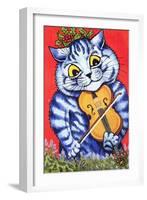 Cat on the Fiddle-Louis Wain-Framed Giclee Print