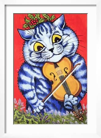 Cat on the Fiddle' Giclee Print - Louis Wain | AllPosters.com