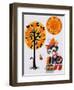 Cat Painting the World Orange-null-Framed Giclee Print