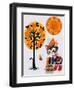 Cat Painting the World Orange-null-Framed Giclee Print