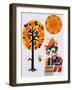 Cat Painting the World Orange-null-Framed Giclee Print