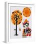 Cat Painting the World Orange-null-Framed Giclee Print